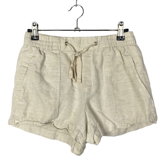 Gap Beige Pull On Linen Utility Shorts XS - Picture 2 of 3